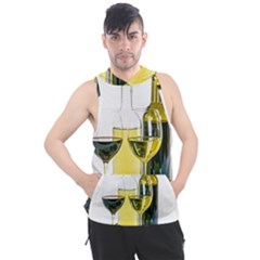 White Wine Red Wine The Bottle Men s Sleeveless Hoodie by Ket1n9