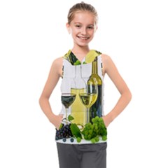 White Wine Red Wine The Bottle Kids  Sleeveless Hoodie by Ket1n9