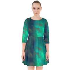 Northern-lights-plasma-sky Smock Dress by Ket1n9