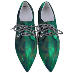 Northern-lights-plasma-sky Pointed Oxford Shoes by Ket1n9