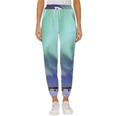 Aurora Borealis Alaska Space Women s Cropped Drawstring Pants by Ket1n9