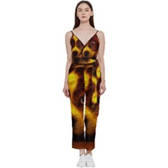 Cute 3d Dog V-neck Camisole Jumpsuit by Ket1n9