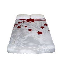 Christmas Star Snowflake Fitted Sheet (full/ Double Size) by Ket1n9