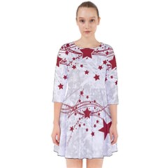 Christmas Star Snowflake Smock Dress by Ket1n9