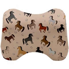 Horses For Courses Pattern Head Support Cushion by Ket1n9