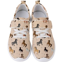 Horses For Courses Pattern Men s Velcro Strap Shoes by Ket1n9