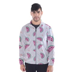 Seamless Background With Watermelon Slices Men s Windbreaker by Ket1n9