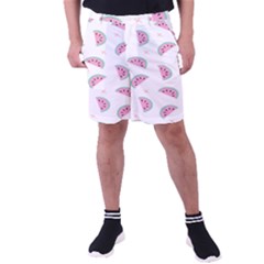 Seamless Background With Watermelon Slices Men s Pocket Shorts by Ket1n9