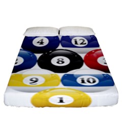 Racked Billiard Pool Balls Fitted Sheet (king Size) by Ket1n9