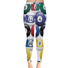 Racked Billiard Pool Balls Inside Out Leggings by Ket1n9