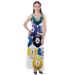 Racked Billiard Pool Balls Sleeveless Velour Maxi Dress by Ket1n9