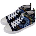 Stained Glass Rose Window In France s Strasbourg Cathedral Women s Mid-Top Canvas Sneakers View2