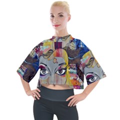 Graffiti Mural Street Art Painting Mock Neck T-shirt by Ket1n9