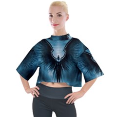 Rising Angel Fantasy Mock Neck T-shirt by Ket1n9