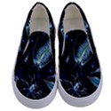 Colorful Abstract Pattern Consisting Glowing Lights Luminescent Images Marine Plankton Dark Backgrou Kids  Canvas Slip Ons View1