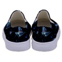 Colorful Abstract Pattern Consisting Glowing Lights Luminescent Images Marine Plankton Dark Backgrou Kids  Canvas Slip Ons View4