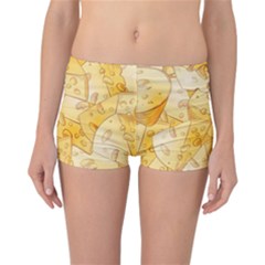 Cheese Slices Seamless Pattern Cartoon Style Reversible Boyleg Bikini Bottoms by Ket1n9