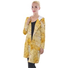 Cheese Slices Seamless Pattern Cartoon Style Hooded Pocket Cardigan by Ket1n9