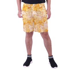 Cheese Slices Seamless Pattern Cartoon Style Men s Pocket Shorts by Ket1n9