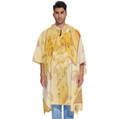 Cheese Slices Seamless Pattern Cartoon Style Men s Hooded Rain Ponchos by Ket1n9