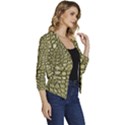 Aligator Skin Women s Casual 3/4 Sleeve Spring Jacket View3