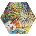 Multicolor Anime Colors Colorful Wooden Puzzle Hexagon View1