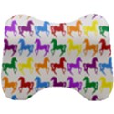 Colorful Horse Background Wallpaper Head Support Cushion View1