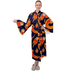 Space Patterns Pattern Maxi Velvet Kimono by Hannah976