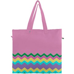 Easter Chevron Pattern Stripes Canvas Travel Bag by Hannah976