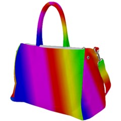 Multi Color Rainbow Background Duffel Travel Bag by Hannah976