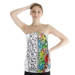 Brain Mind Psychology Idea Drawing Strapless Top by Ndabl3x