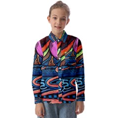 Grateful Dead Wallpaper Kids  Long Sleeve Shirt by Cendanart