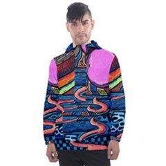 Grateful Dead Wallpaper Men s Front Pocket Pullover Windbreaker by Cendanart