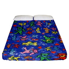 Grateful Dead Bears Pattern Fitted Sheet (california King Size) by Cendanart