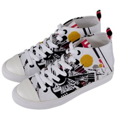 You Wanna Know The Real Me? Women s Mid-top Canvas Sneakers by essentialimage