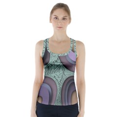 Converge Diverge Mingle Mix Divide Racer Back Sports Top by Paksenen
