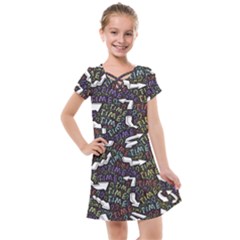 Footprints Path Mystery Unknown Kids  Cross Web Dress by Paksenen