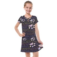 Footprints Path Mystery Unknown Kids  Cross Web Dress by Paksenen