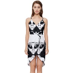 Alien Ufo Wrap Frill Dress by Bedest