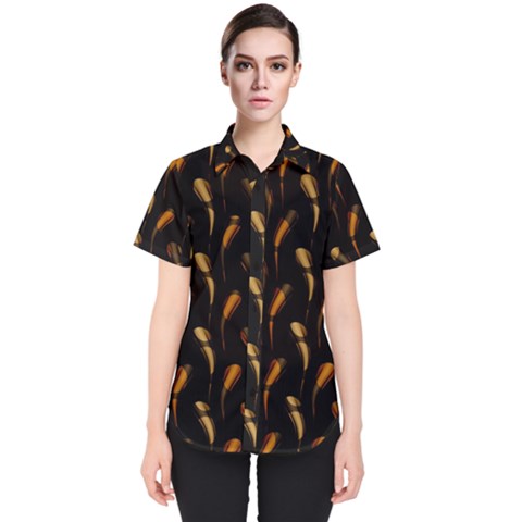 Abstract Art Pattern Warm Colors Women s Short Sleeve Shirt by Ndabl3x