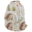 Hedgehog Mushroom Rounded Multi Pocket Backpack View1