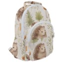 Hedgehog Mushroom Rounded Multi Pocket Backpack View2