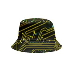 Circuits Circuit Board Yelow Bucket Hat (kids) by Ndabl3x