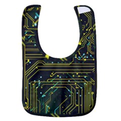 Circuits Circuit Board Yelow Baby Bib by Ndabl3x