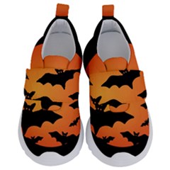 Halloween Bats Moon Full Moon Kids  Velcro No Lace Shoes by Cendanart