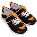 Forest Bear Silhouette Sunset Kids  Velcro Strap Shoes View3