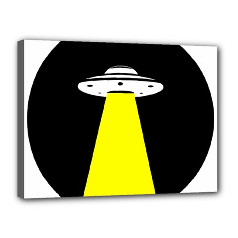 Ufo Flying Saucer Extraterrestrial Canvas 16  X 12  (stretched) by Cendanart