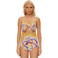 Math Prototype Knot Front One-piece Swimsuit by Ndesign