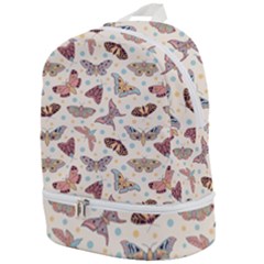 Pattern With Butterflies Moths Zip Bottom Backpack by Ket1n9