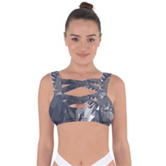 Gray Mountain Illustration Grey Mountain Digital Bandaged Up Bikini Top by Cendanart